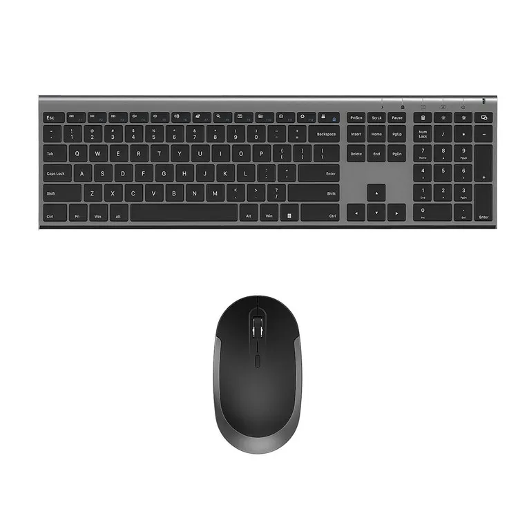 

Ultra Slim Full Size Rechargeable Keyboard Mouse Computer Wireless Keyboard and Mouse Set, Black