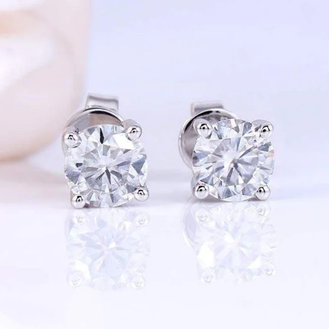 Wholesale In-Stock Classic Stud Earrings Solid 925 Pure Silver with Gold Plating Waterproof Jewelry