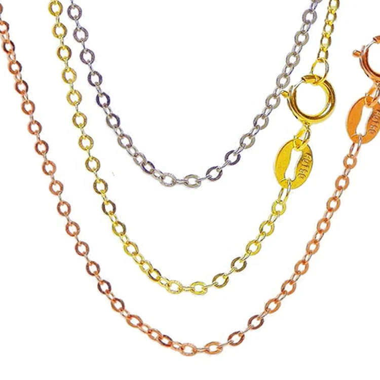 

2.3grame gold chain 1.55mm thick cable chain in 18K solid gold women gold chain