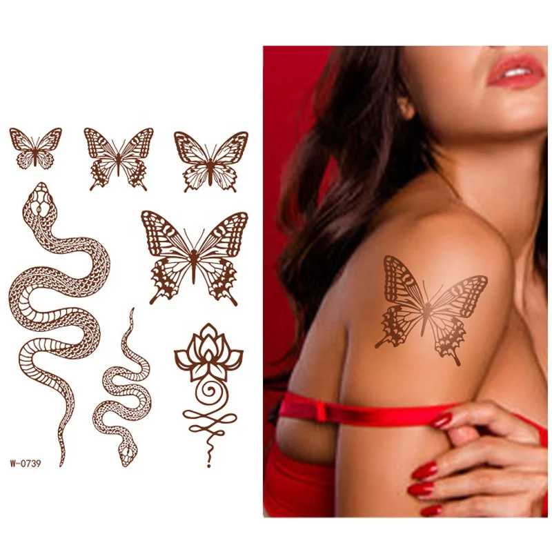 

Oem Henna Tattoo Stencil For For Hand Tattoo Body Art Sticker Template Wedding Brown Henna Lace Body Henna Stencil Temporary, Colorful