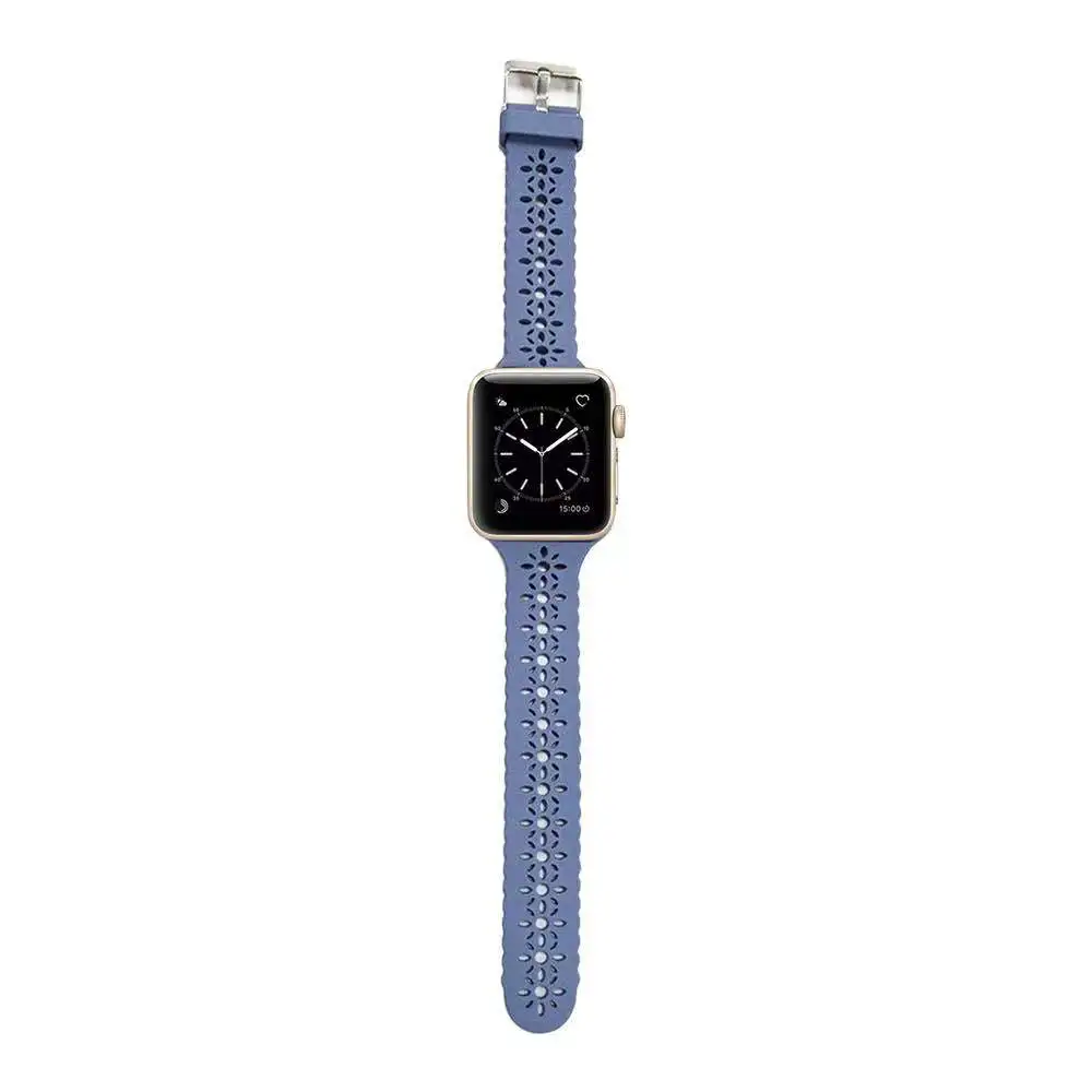 

New Design For Apple Watch Band Strap Lace Band For Iwatch Series 7 Plain Watch Band Silicone For Apple Watch 7 Series, Optional