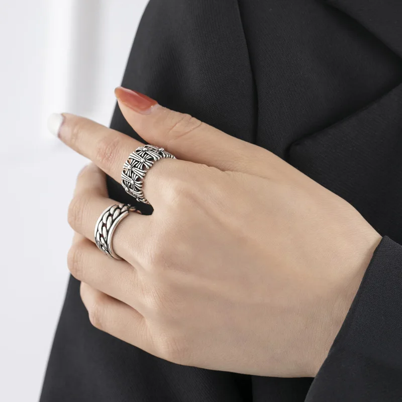 

Fashion Women Opening Ring Antique Silver Plated Rings