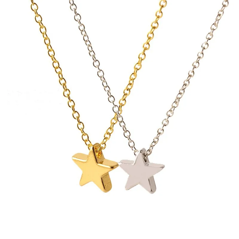 

00096-3 European and American fashion exquisite thickened Star Pendant Necklace