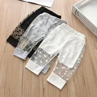

Baby Pants Leggings Toddler Cute Lace Polk Dot Patchwork Pants Kid Girl Summer Tulle Casual Lantern Pants 6 Colors Available