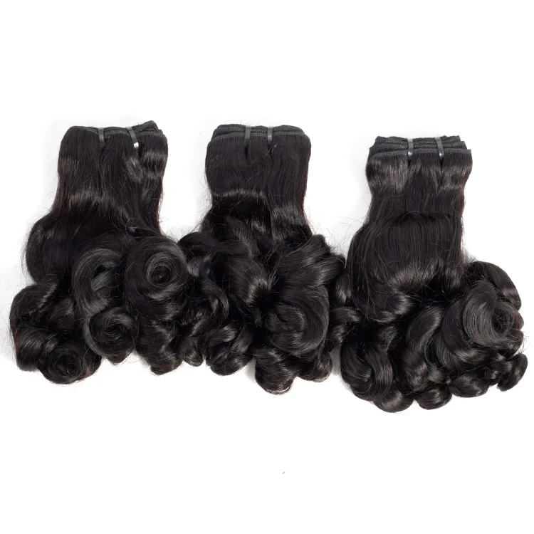 

9A Grade funmi hair magic curl 100% human hair bundles 100g natural color 10"-20" wholesale indian hair weave from China factory