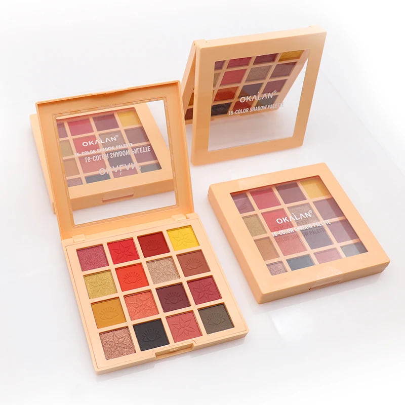 

Wholesale Private Label Glitter Shimmer Eye Shadow Makeup 16 color Eyeshadow Palette With Neon Color