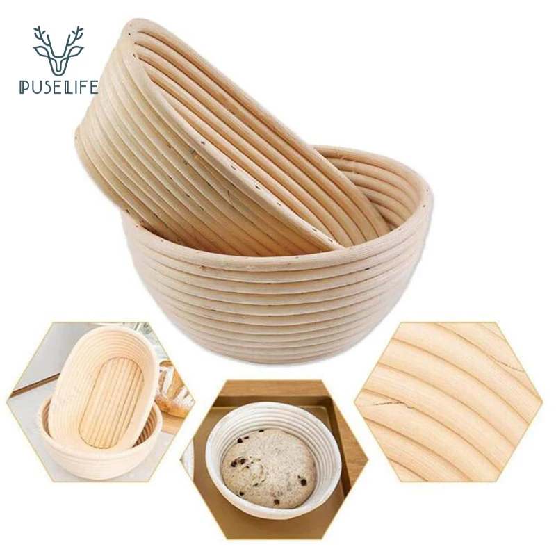 

Eco-friendly natural rattan oval bread proofing basket/round wicker bread proving basket/bread fermentation basket