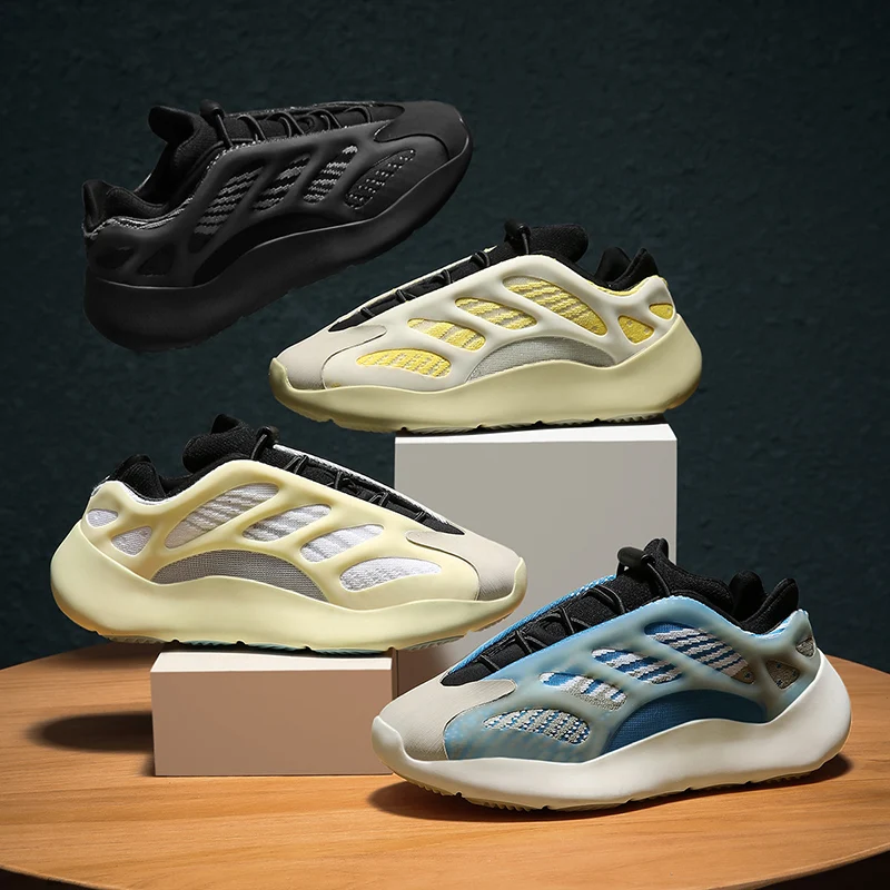 

Latest Design Fashion Girls Running Shoes Custom Reflective Original Quality Yeezy 700 v3 Boys Sneakers for Kids