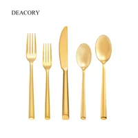 

DEACORY Wholesale 20 Pcs Royal Dinnerware Set gold stainless steel Tableware cutlery sets for wedding event