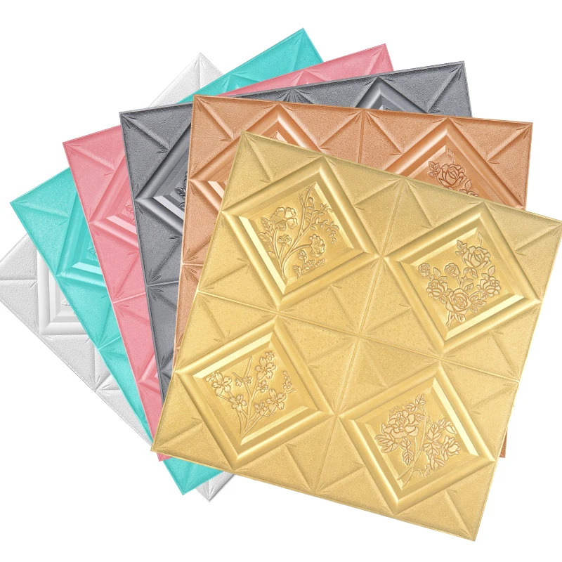 
Self Adhesive Stickers Design XPE 3D Wallpaper for Home Decorative Wall Paper Sale Waterproof pe foam wall sticker 