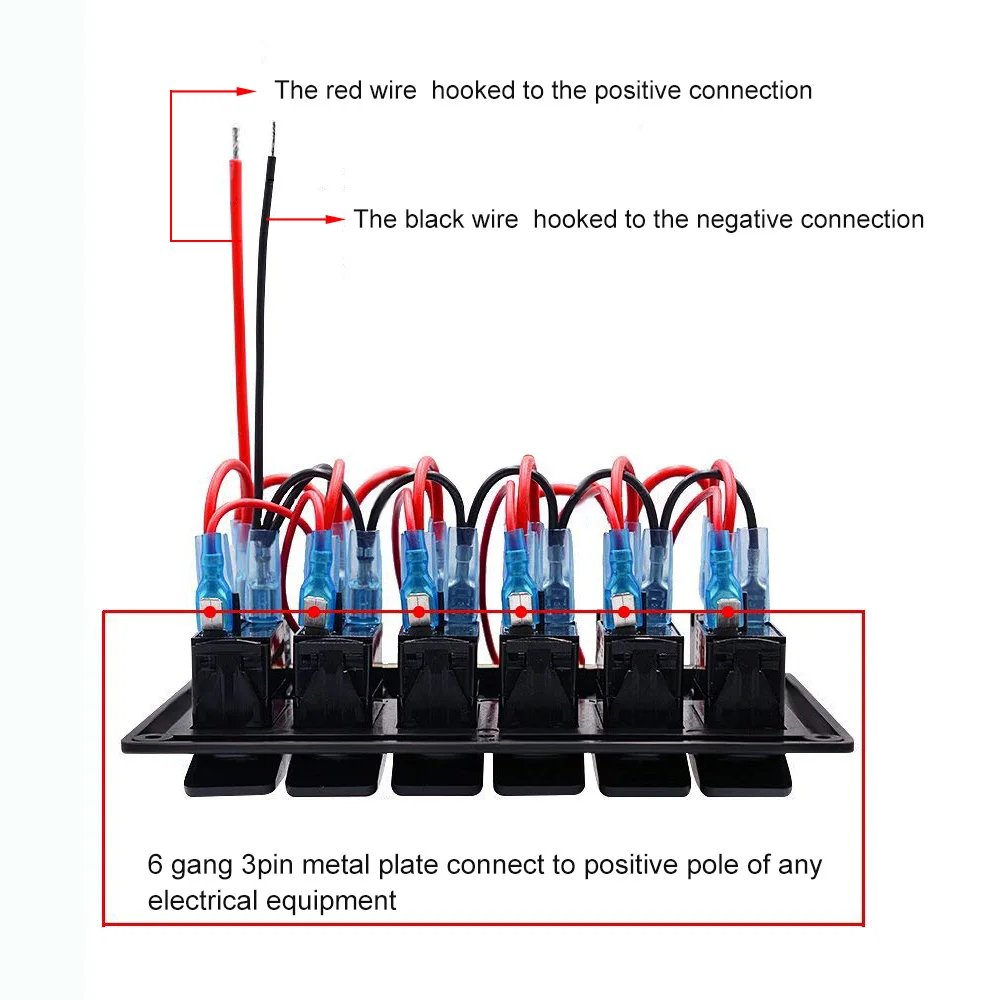 Genuine Marine 12v Switch Panel Wiring Diagram 6 Gang Push Button