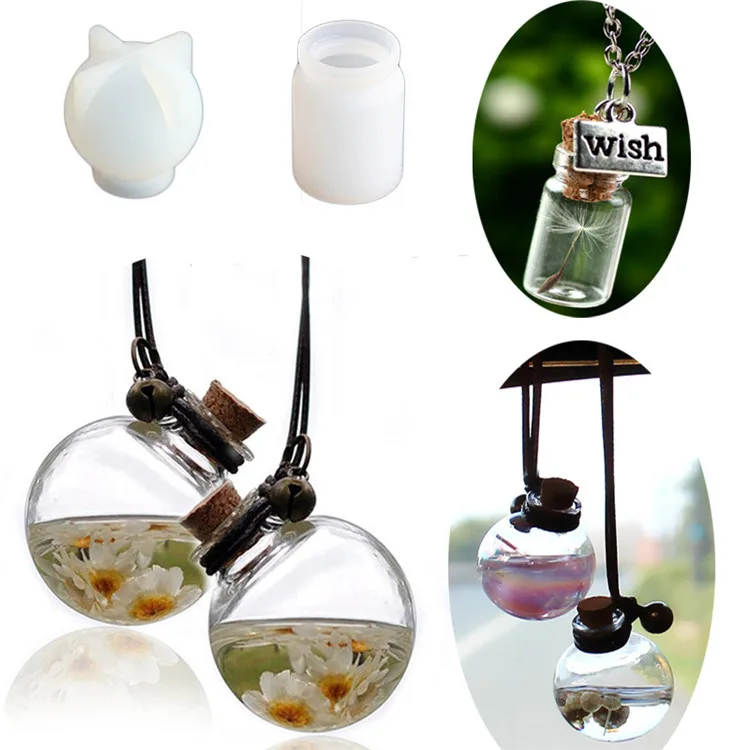

Y2853 Diy epoxy resin mini drift bottle silicone earring molds, Random
