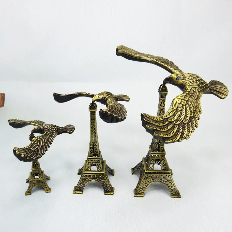 

Italian Suspension Ornament Anti Gravity Balance Eagle Tower Model Metal Handicrafts Desk Decorations Small Furnishings, Picture