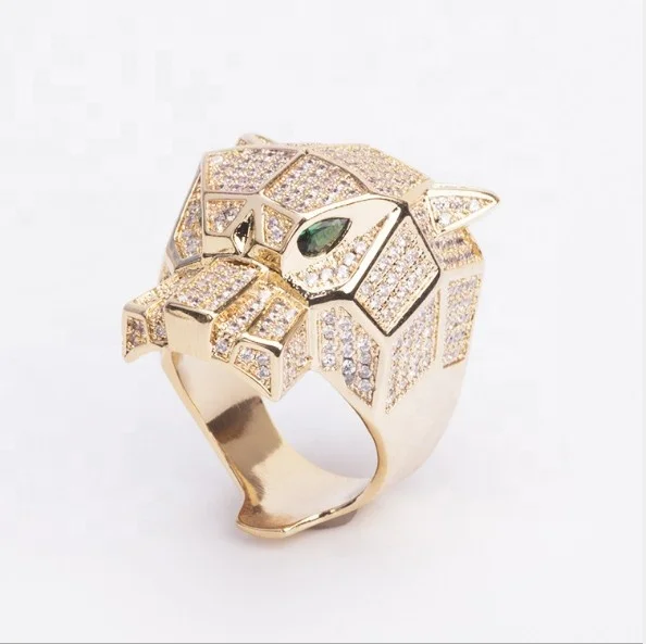 

Luxury Design Aggressiveness Panther Head Rings in 925 Sterling Silver or Brass