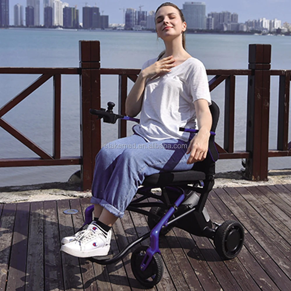 Magnesium Alloy 17KG Electric Wheelchair for the Disabled Lightweight Folding Sale