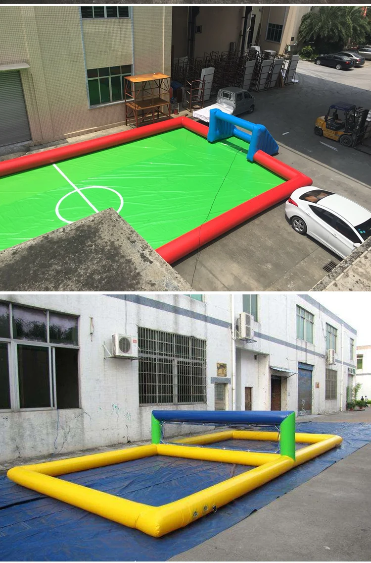 inflatable water soccer field