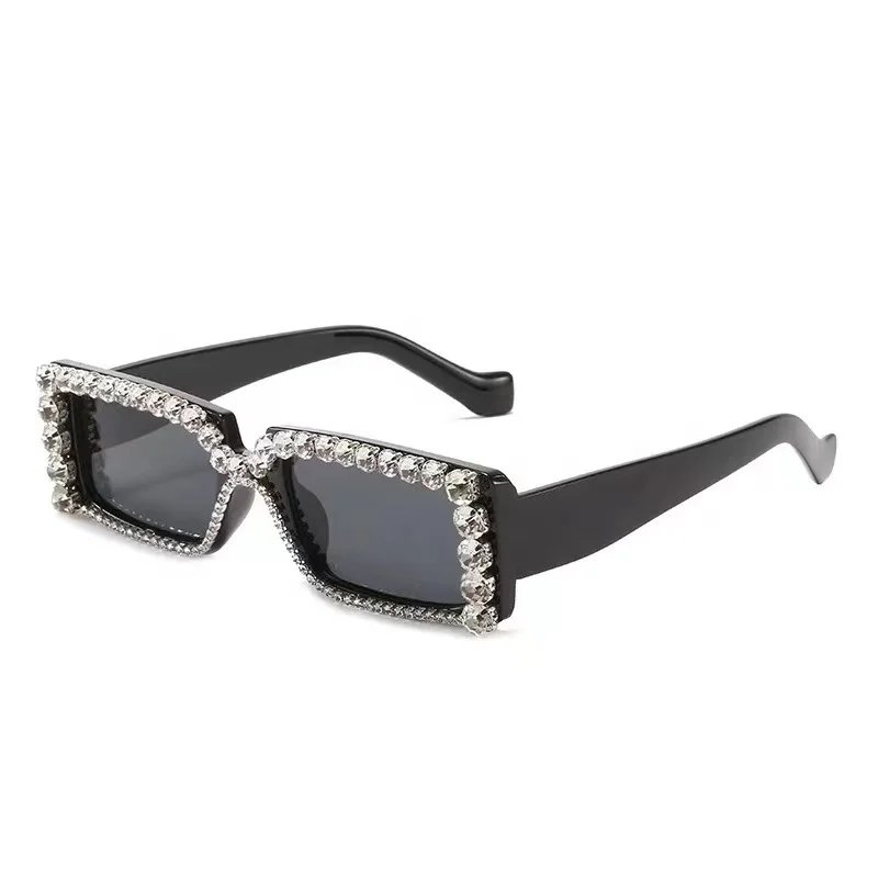 

Diamond Sunglasses square eye fashion sunglasses PC eye Frame Sun glasses Women