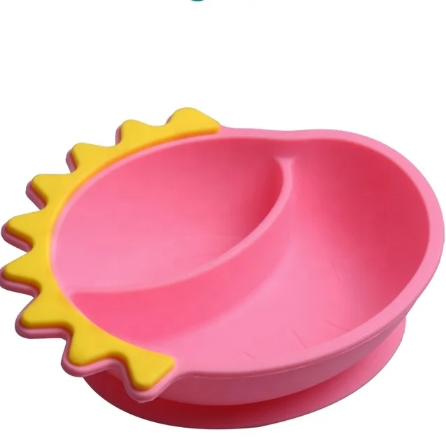 

New Products Wholesale Food Grade Silicone Divided Baby Bowl