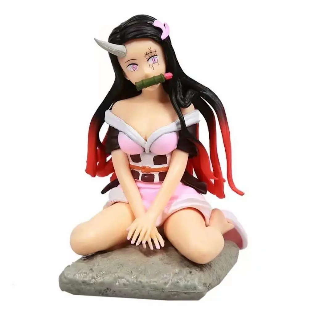 

Free Shipping - 11cm Demon Slayer Happy Sexy Kamado Nezuko Kimetsu no Yaiba Figure Toy, Colorful