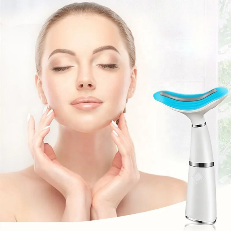 

Skin Tighten Neck Lift Led Therapy Device Ems Massager Vibration Anti Wrinkle Neck Lifting Device, White