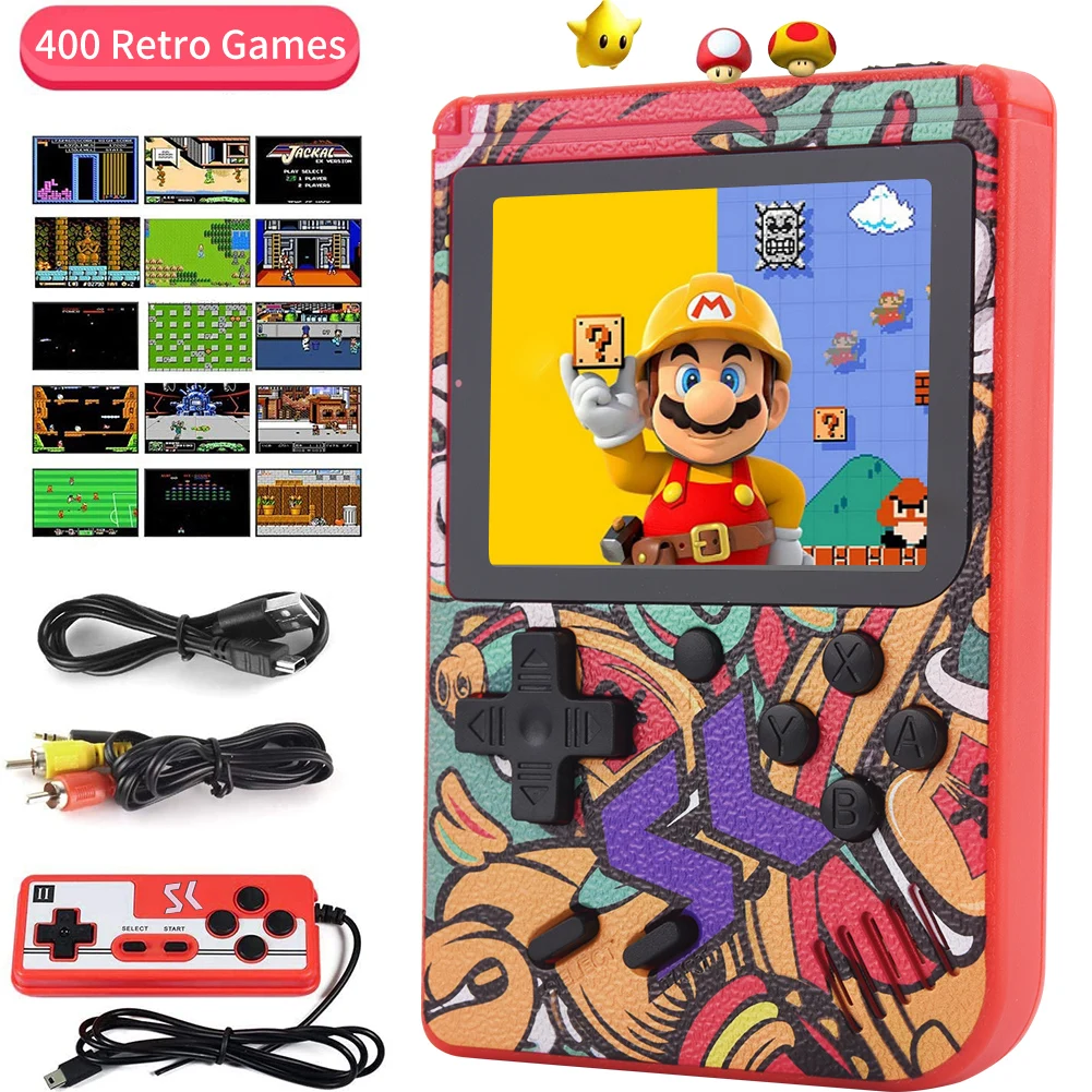 

Retro Game Console 400 Games Mini handheld TV Classic Video Gaming Consola For Kids