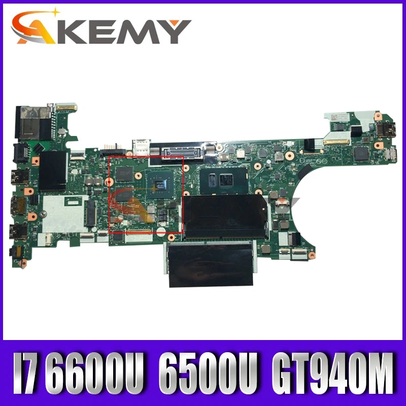 

Akemy CT470 NM-A931 For ThinkPad T470 Notebook Motherboard CPU I7 6600U 6500U GPU GT940M 2G DDR4 100% Test Work