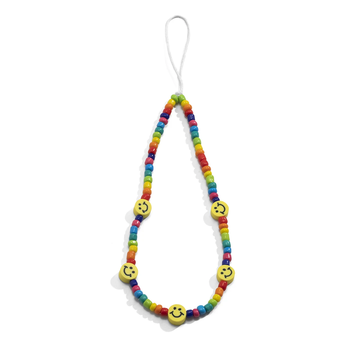 

Fashion beaded phone chains handmade colorful rainbow cute bead phone strings