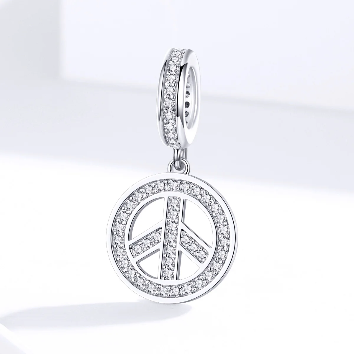 

Silver 925 Jewelry Peace and Love Anit-war Symbol Pendant Charm fit Original Bracelet & Bangle Women DIY Jewelry