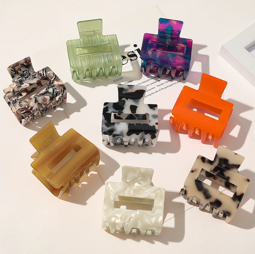 

Quality Acrylic Acetate Hair Claw Clips for Girls, Mulit colors available