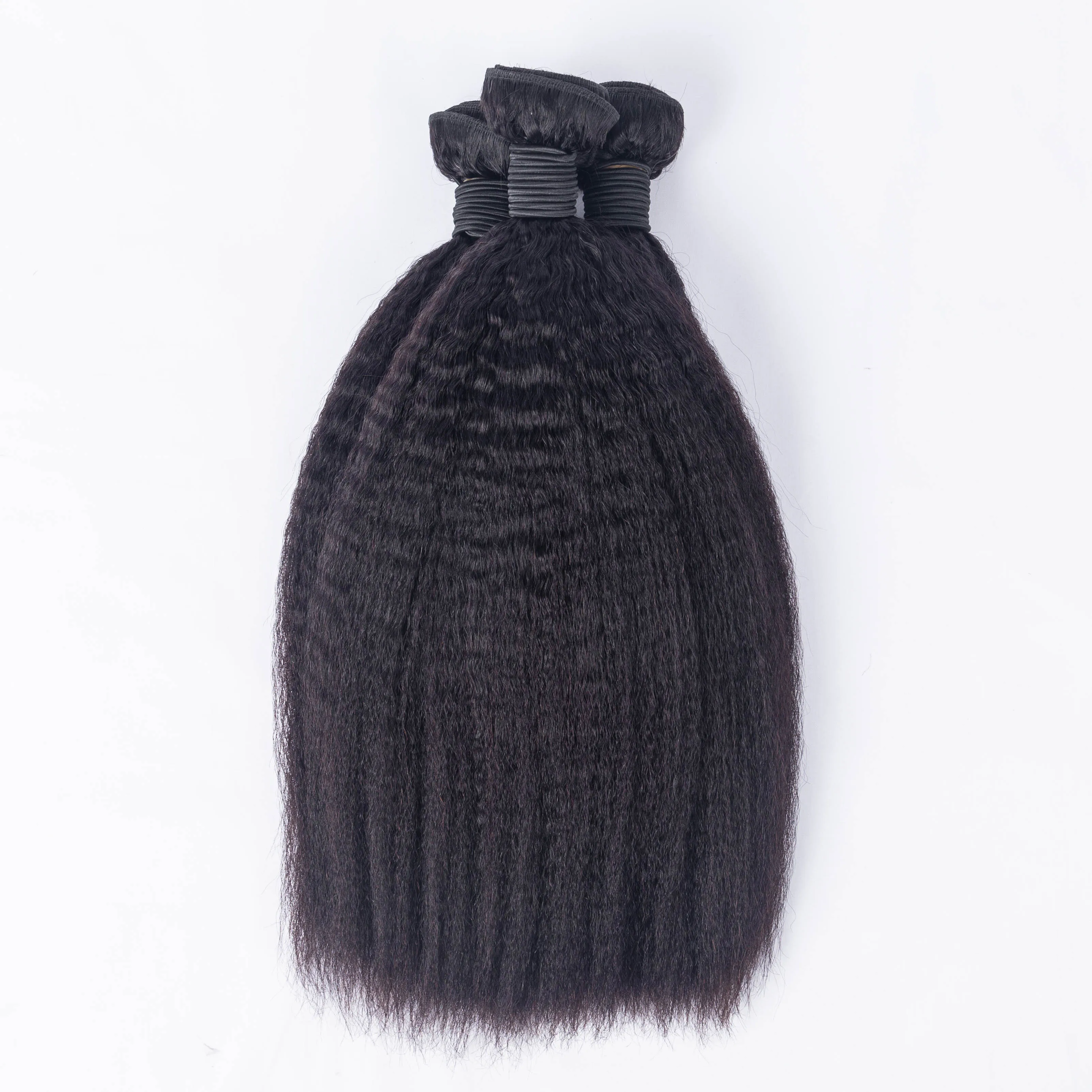 Kinky Straight Bundles Brazilian Human Hair Weft Natural Black Raw Virgin Hair Bundles