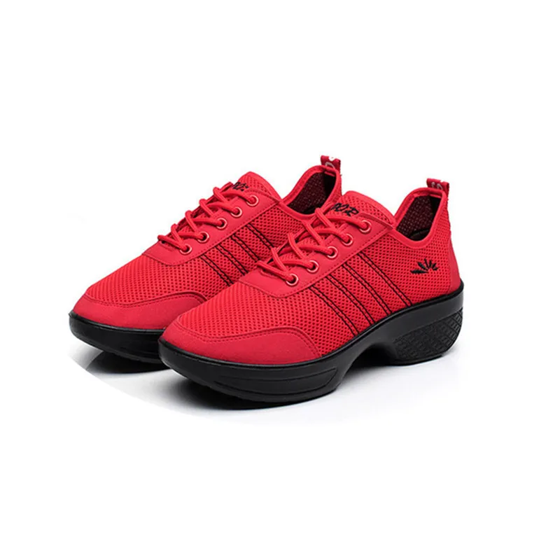 

Wholesale Increasing Sneakers ladies Cushioning Height Platform Breathable Wave Sports Women dancing Shoes, 2 colors