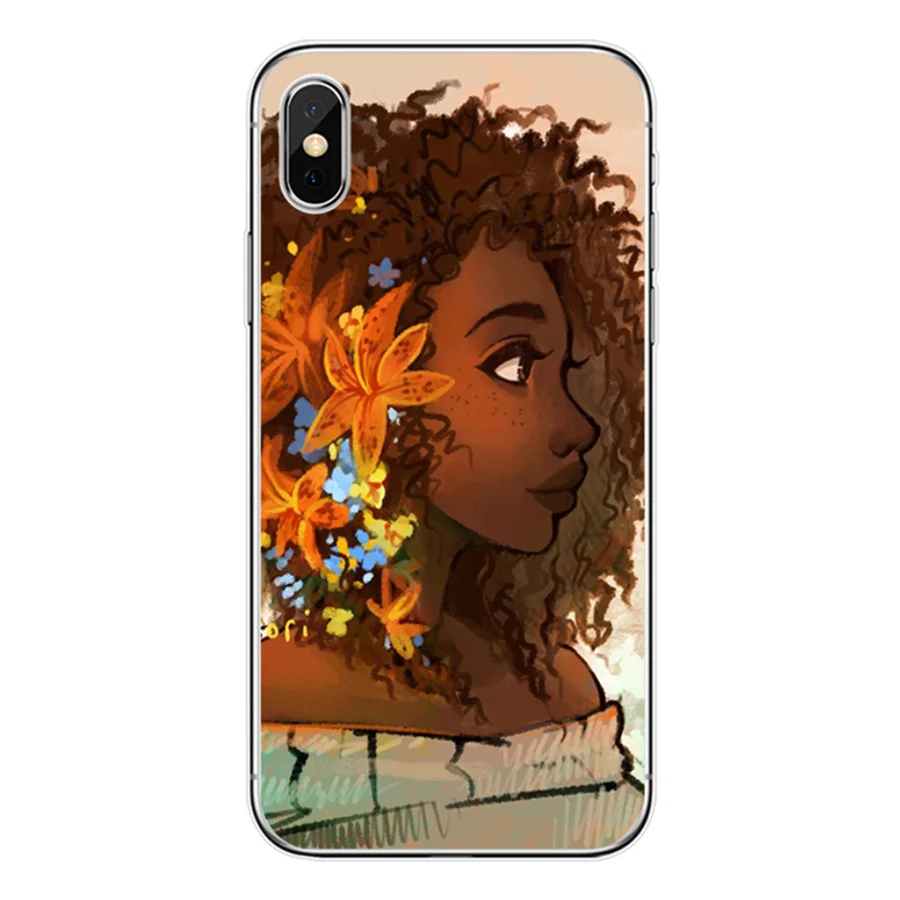 Black girl phone case Melanin Poppin Black Girl queen for iphone 11 case 6 6s 6SP 7 8 8S plus X XR XS max TPU cases