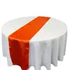 custom all size party used polyester satin orange table runner