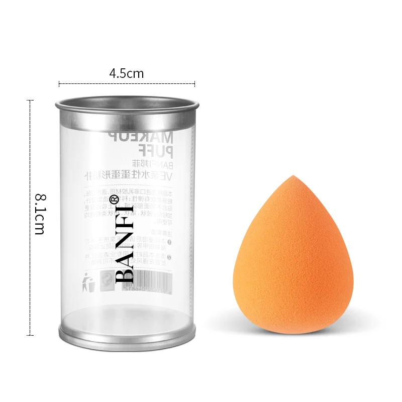 

Banfi latex free different shape makeup sponge blender puff cosmetic washable makeup sponge puff for foundation, Pink,organge,skin,purple,rose red,coffee or customized