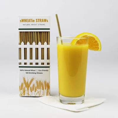 
100% Biodegradable Compostable Straw Portable Drinking Straw Wheat Straw 