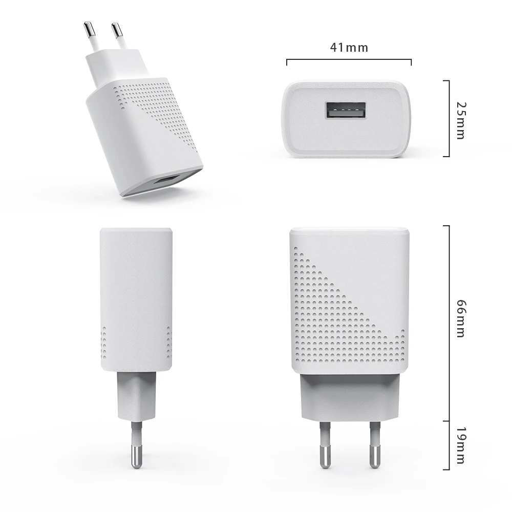 

Amazons best sellers 12w Usb Charger EU Plug Cell Phone 5v 2.4a Usb Wall Charger Head for Xiaomi for Samsung Travel USB Charger, White/black