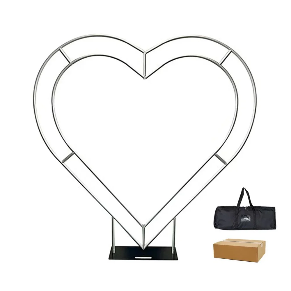2026 Wholesale Aluminium Heart Shaped Flower Arch for Wedding