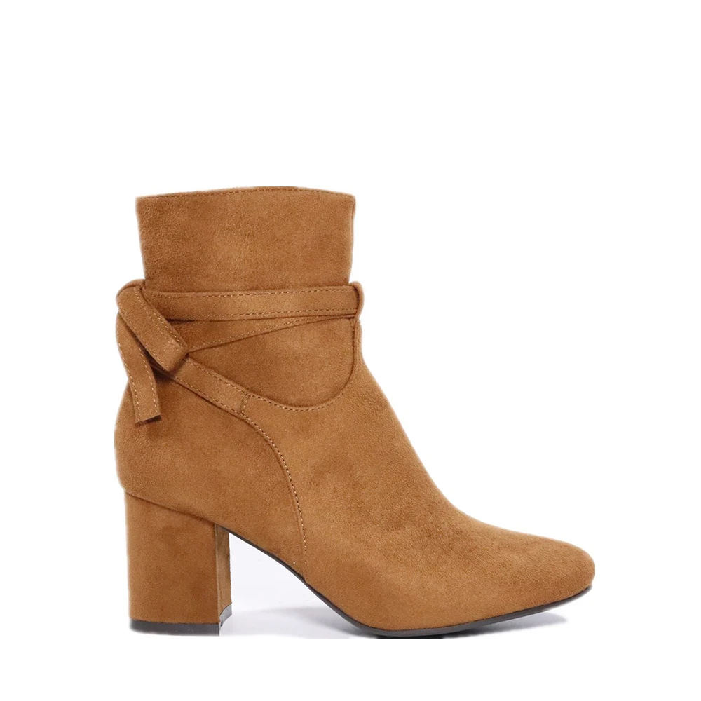 

customized logo modern leather ankle ladies winter boots for women, Picture