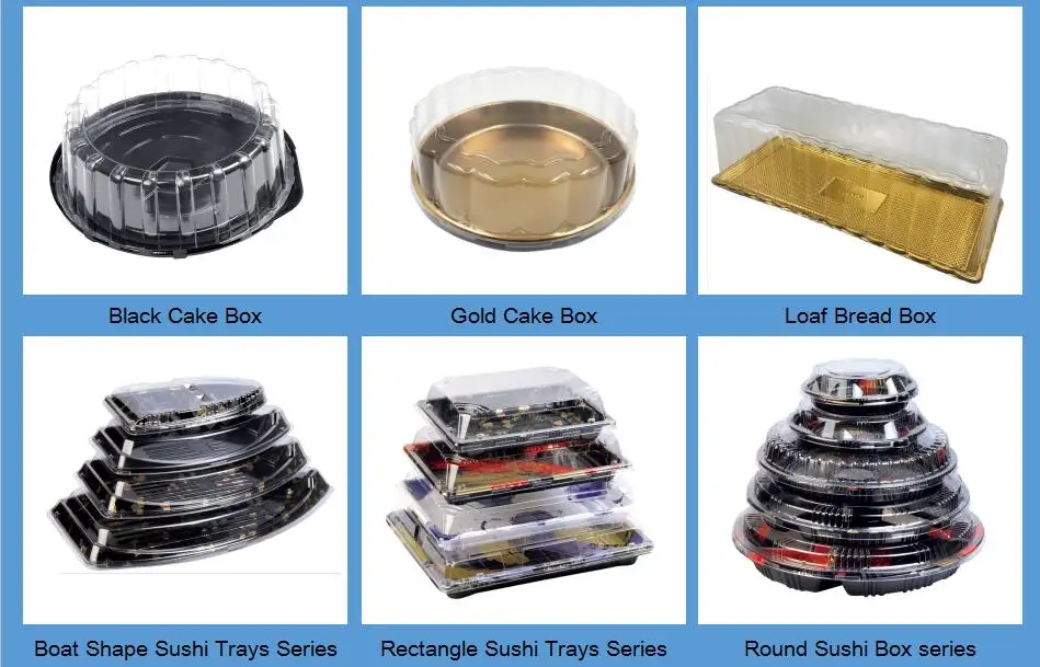 280 Clear Lid Disposable Plastic Cake Container Display Boxes Plastic