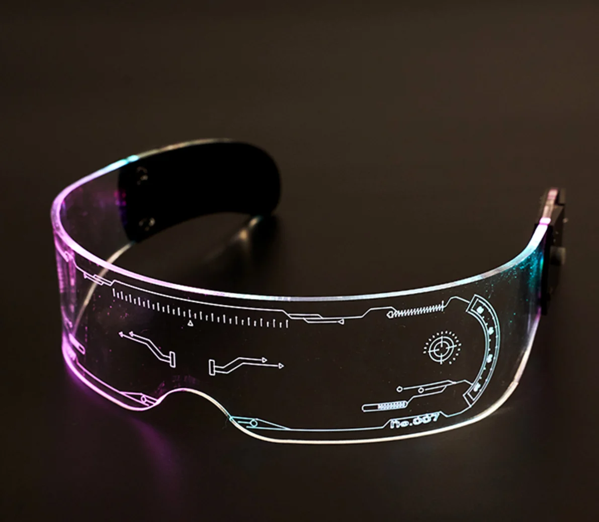 7 Colors 3d Led Luminous Illusion Light Up Glasses Rgb New Year ...