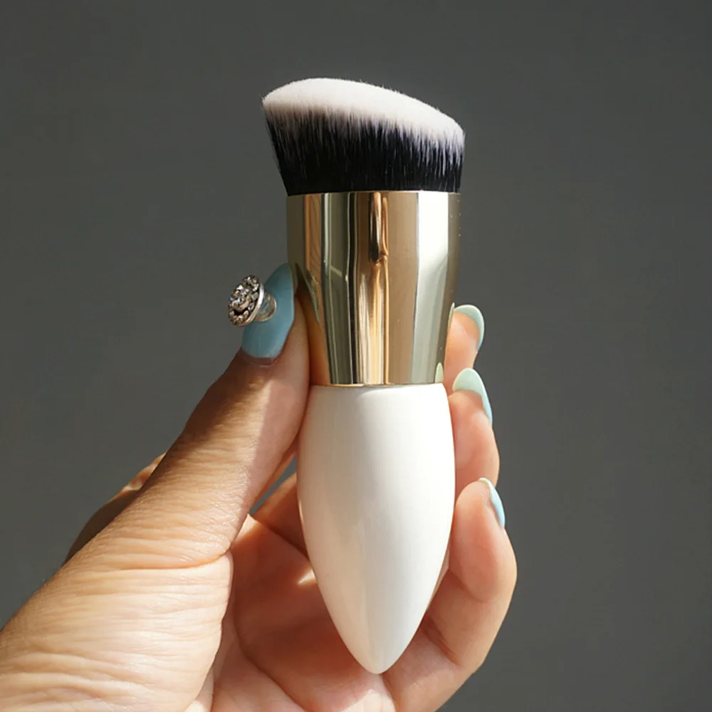 

Women Beauty Make Up Brushes Professional Makeup Brush Wood Handle Bevel Foundation Brush