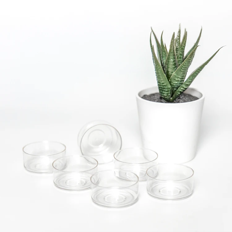 

Clear Candle jars polycarbonate tealight cups