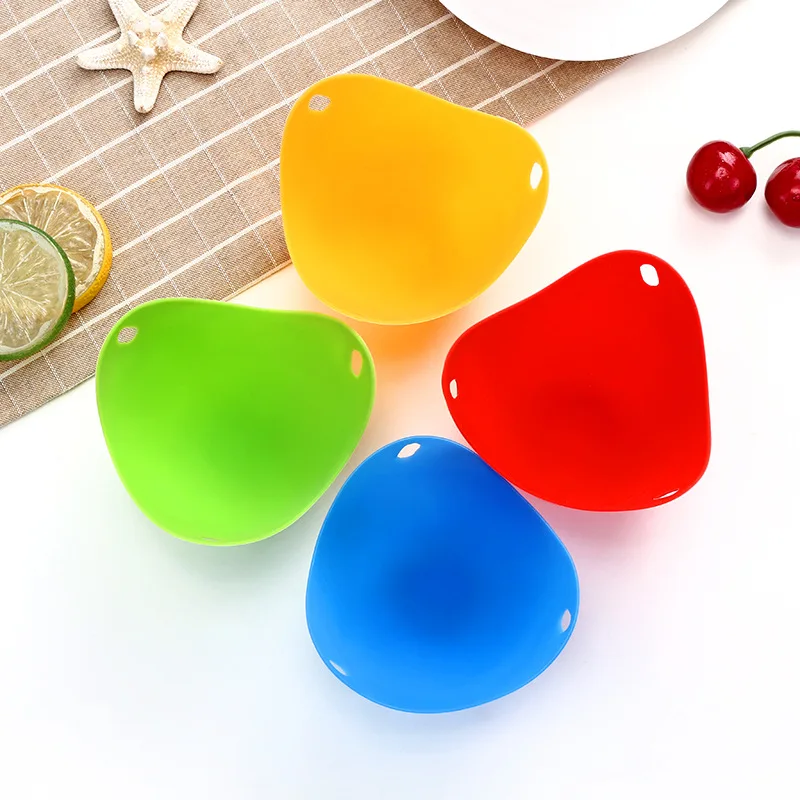 

USSE Egg Poacher Food Grade Poached Egg Cooker for Microwave or Stovetop Egg Cooking, Yellow /blue/red/green