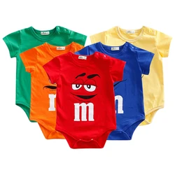 Cartoon Anime Short Newborn Baby Clothes Pure Cotton Summer Rompers Kids Baby Girl Jumpsuit Toddler Costume DropShipping