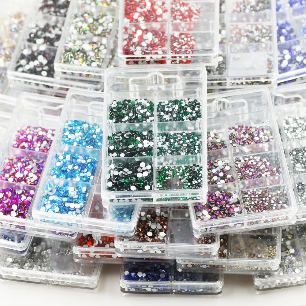 

Manicure Drill Crystal Beads For Jewelry Making Manicures Nail Art Tools Glue Women's Decoration DIY Accessories 864pcs/box