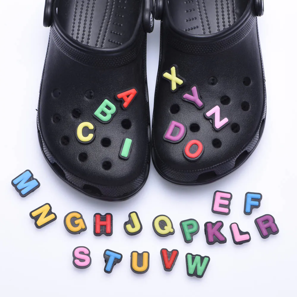 

2019 A-Z letter of the alphabet soft PVC shoe charms, Custom