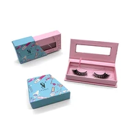 

SY shuying custom private label empty false eyelash packaging box high quality pink eyelash packaging box custom