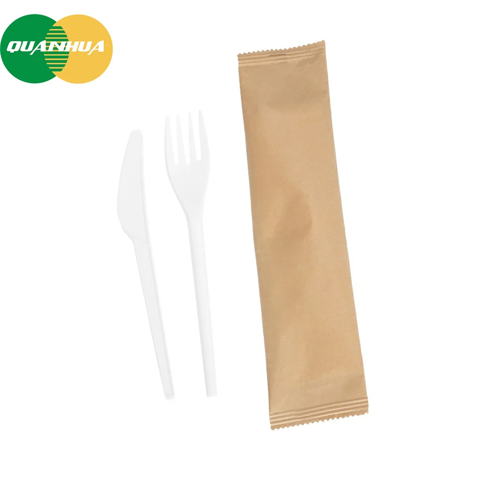 

Quanhua Disposable Utensil Biodegradable Cutlery Compostable CPLA Cornstarch Disposable Cutlery