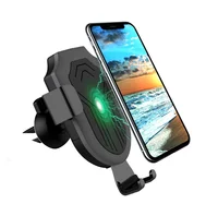 

New Arrival Universal Qi Enabled 10W Fast Charging Air Vent Mount Car Wireless Charger Holder For Mobile Phone