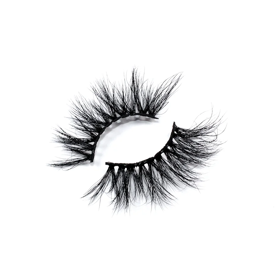 

Classic different length vendor style 45C natural soft 3D 25mm long mink full strip false eyelash, Natural black